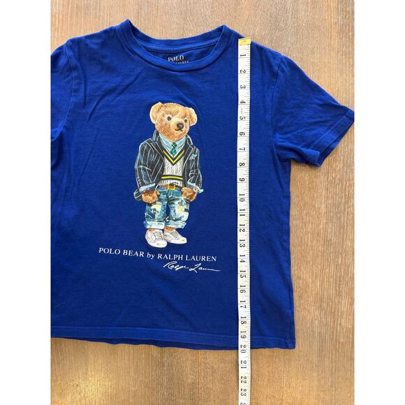 POLO RALPH LAUREN Bear Tee T-Shirt Kids Small 8 Classic Preppy - Picture 6 of 6